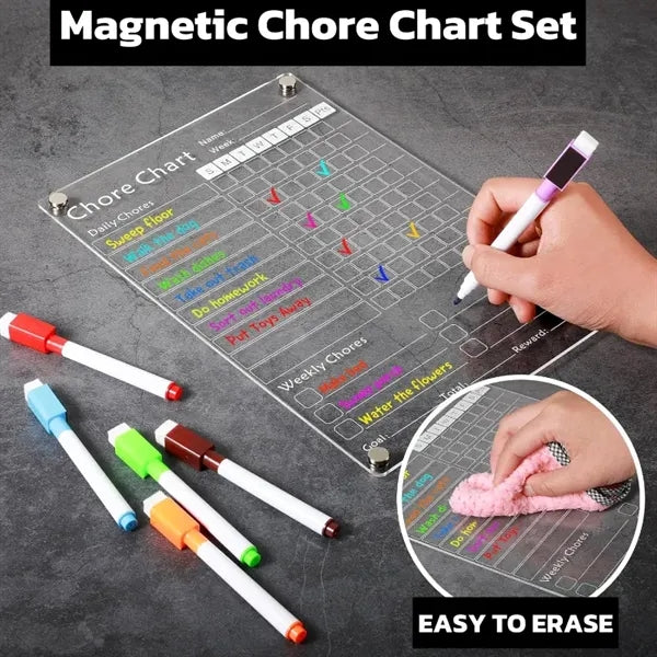 Magnetic Kids Chore Chart Set