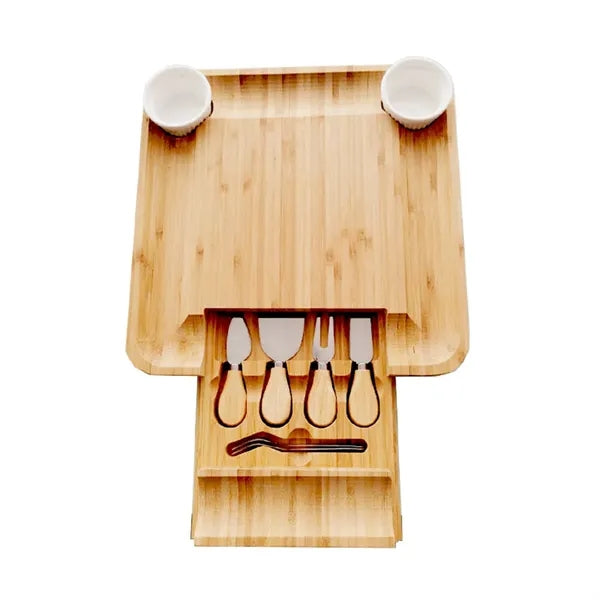 Bamboo Charcuterie Board & Cheese Tools Set