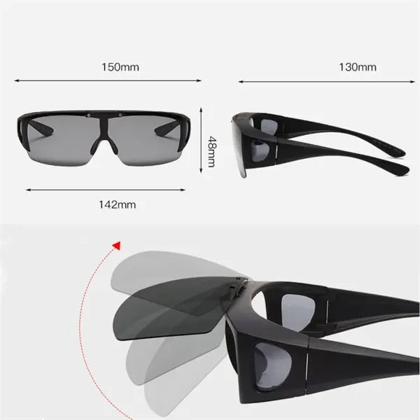 Flip Glasses Polarized Sports Sunglasses