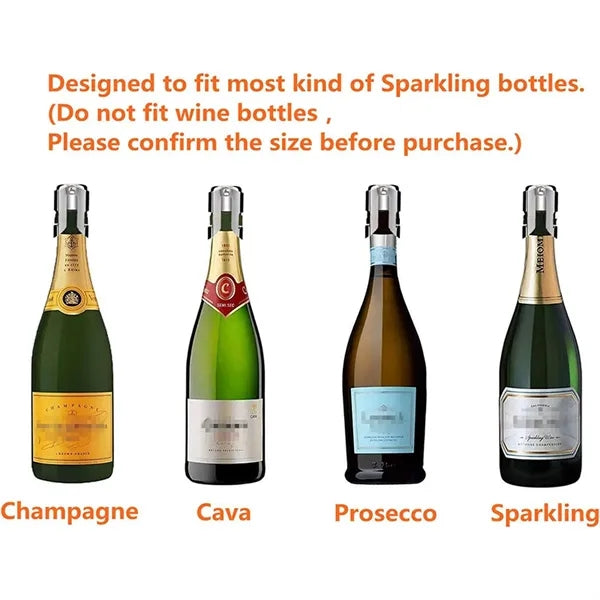 Stainless steel champagne corks