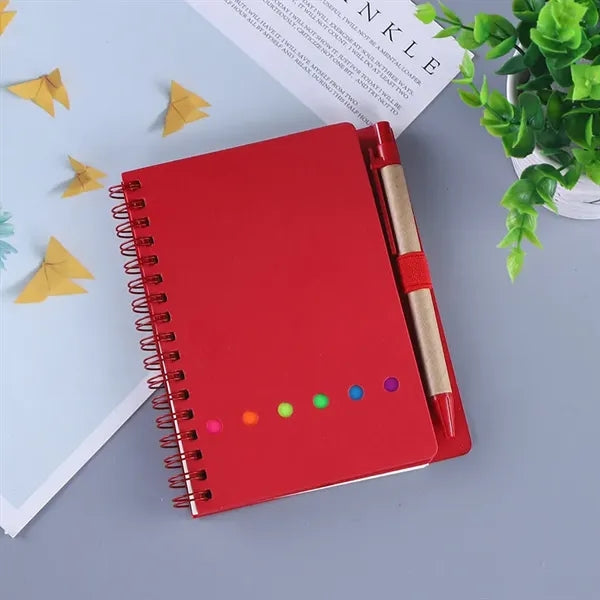 Eco Magnetic Notebook with Sticky Notes & Pen