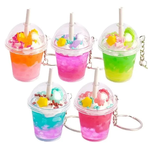 Simulation Milk Tea 3D Keychain