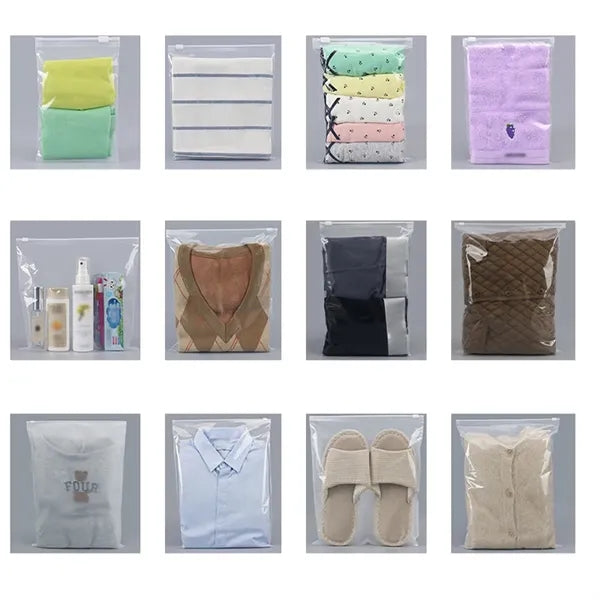 Clear PE Zipper Bags with Slide Closure