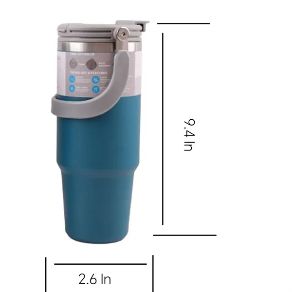 30oz Stainless Steel Vacuum Insulated Tumbler w/ Handle