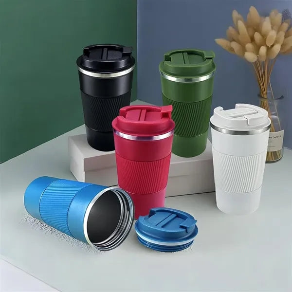 17Oz Double Walled Insulated Vacuum Coffee Tumbler with Lid