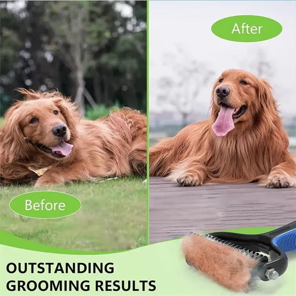 Pet Grooming Brush & Deshedder Comb