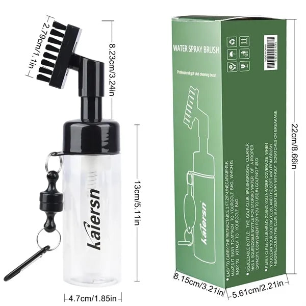 Magnetic Golf Club Cleaning Brush with Water Bottle