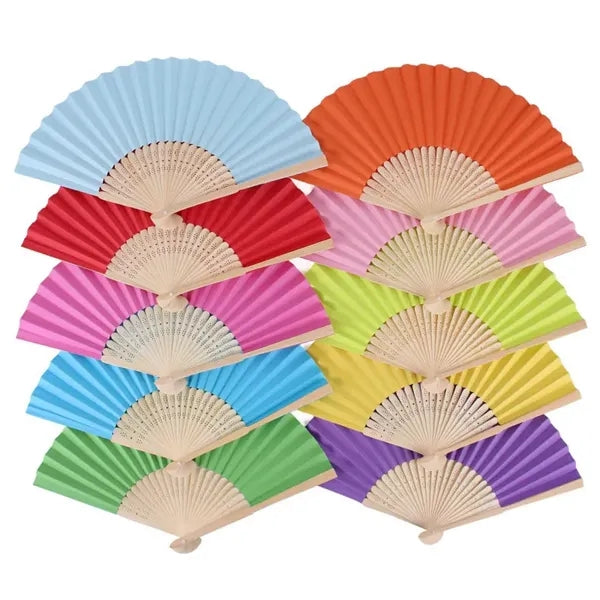 Folding Bamboo Paper Hand Fan