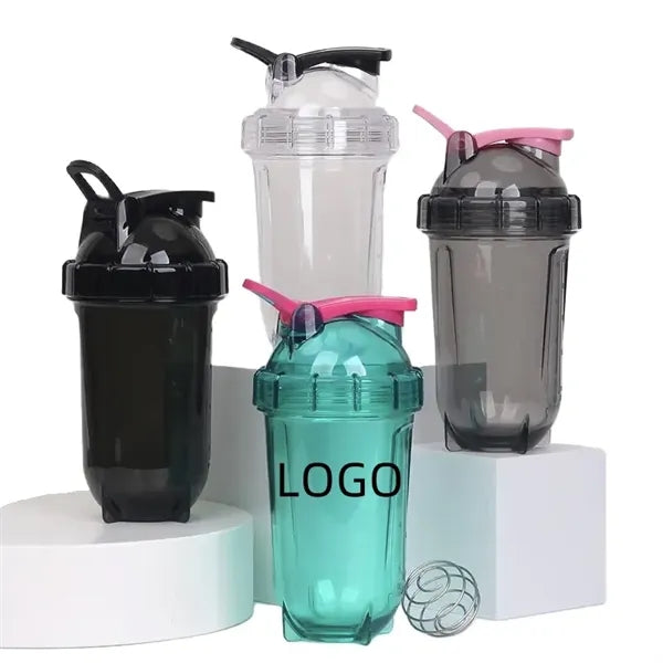 16oz Clear Protein Plastic Shaker Cup with Ball