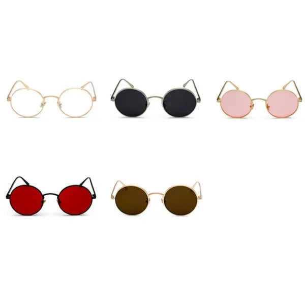 Reflective Lens Round Sunglasses