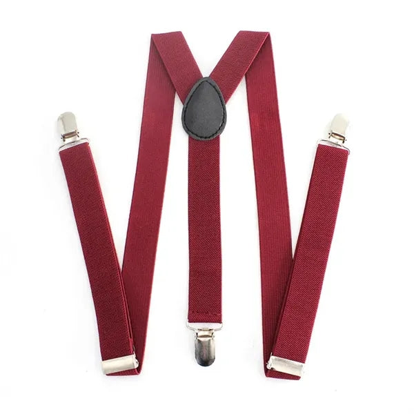 Groomsmen Gifts Personalized Leather Clip Button Suspenders