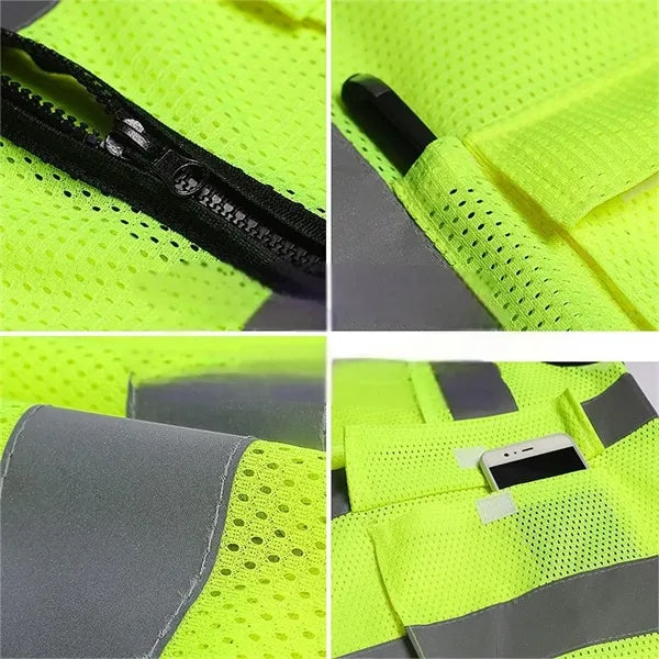 High Visibility Security Vest With Pocket Zipper