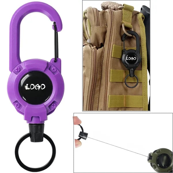 Round PU Leather Keychain