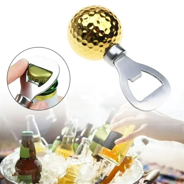 Golf Ball Shape Bottle Opener Custom Logo Option