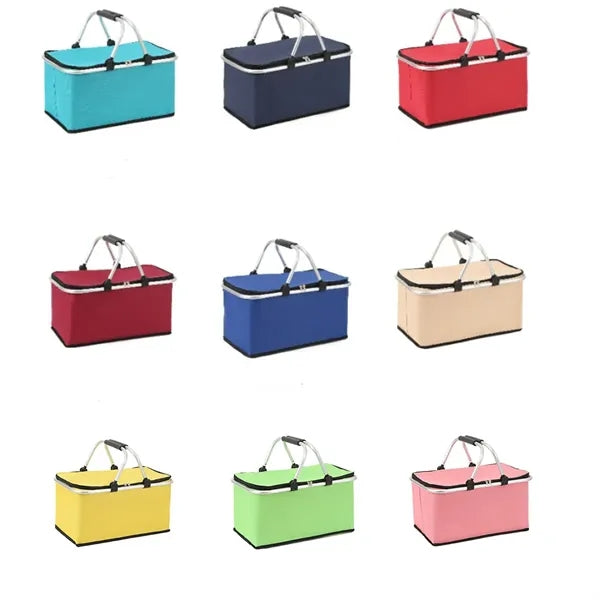 Aluminum Film Dual Function Folding Picnic Basket