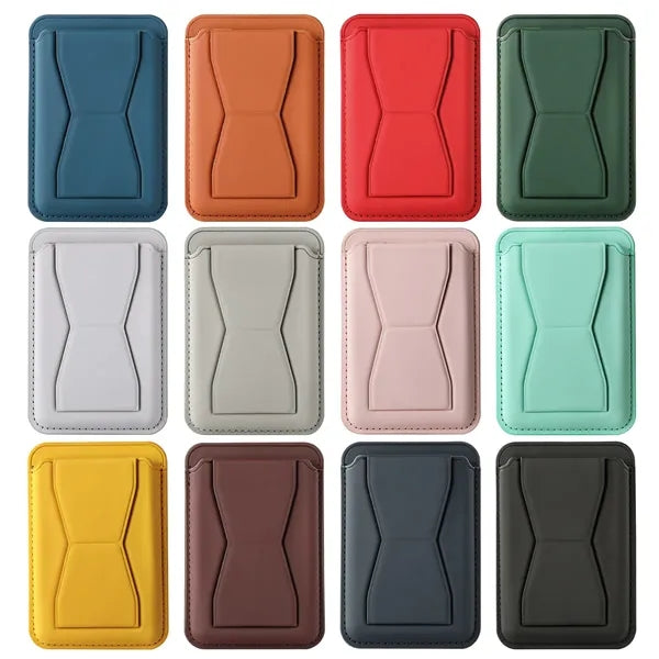 Magnetic Foldable Multifunctional Leather Card Holder