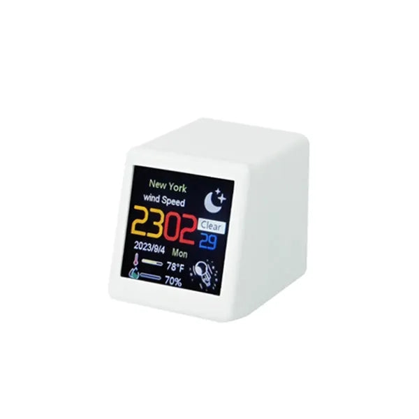 Mini Waterproof Square Smart Weather Clock Desktop Ornament