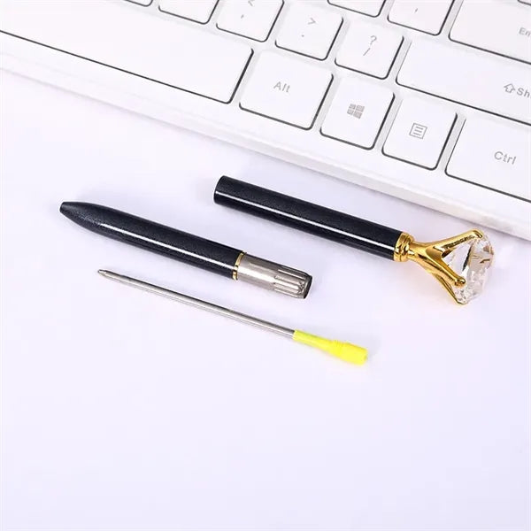 Large Diamond Metal Ballpoint Pen