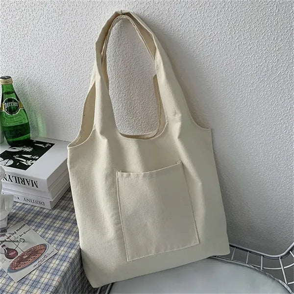 Women's Plain Canvas Tote Bag