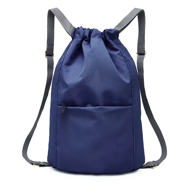 Drawstring Sports Backpack With Zipper