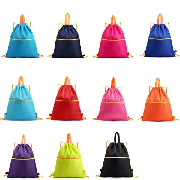 Waterproof Drawstring Gym Backpack With Zipper