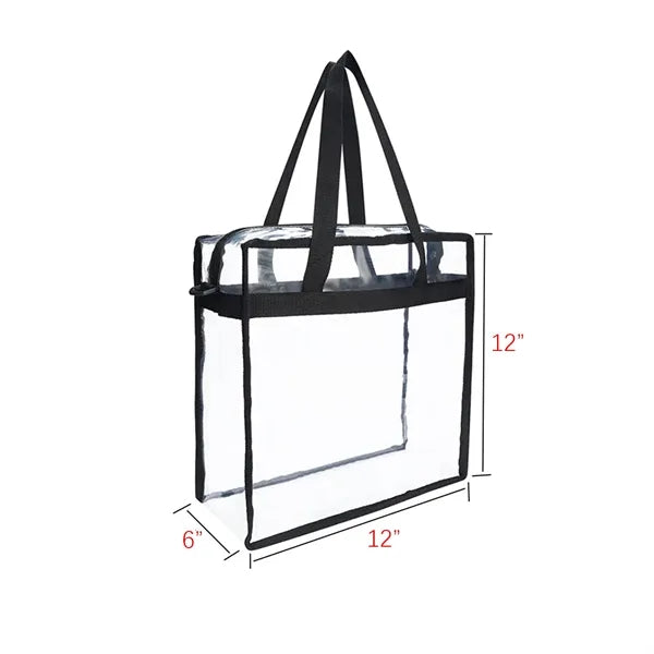 PVC Clear Transparent Tote Bag With Zipper