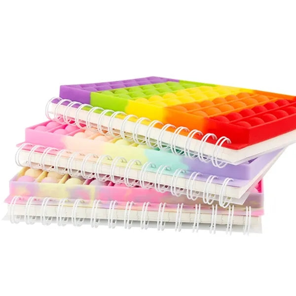 Spiral Bubble Push Pop Fidget Silicon Toy Notebook