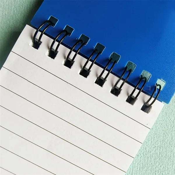 Pocket Sized Spiral Jotter Notebook with Pen