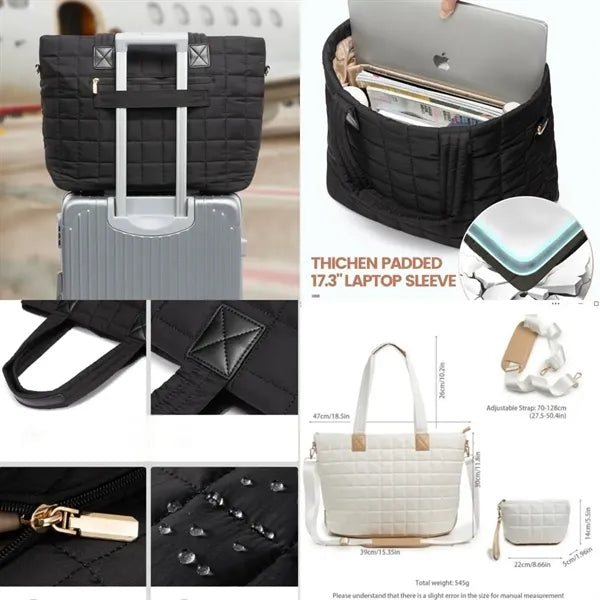 Women's Quilted 2 in 1 Tote Bag