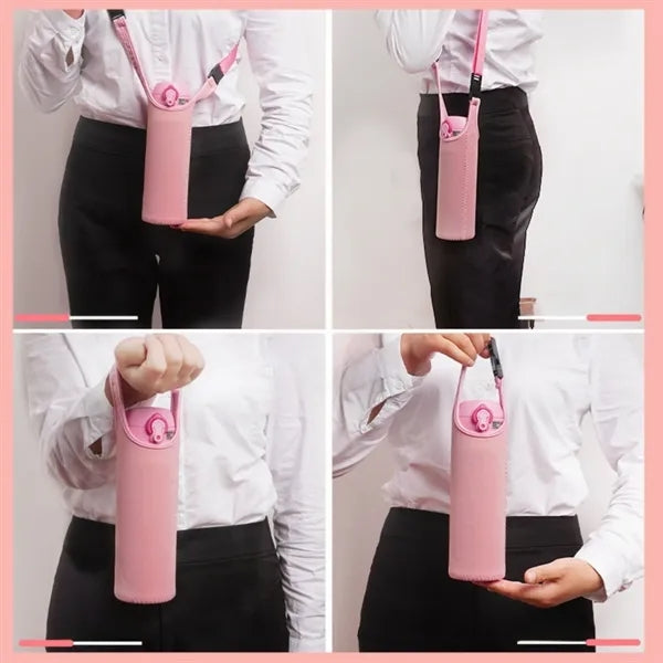 Neoprene Water Bottle Holder with Adjustable Strap