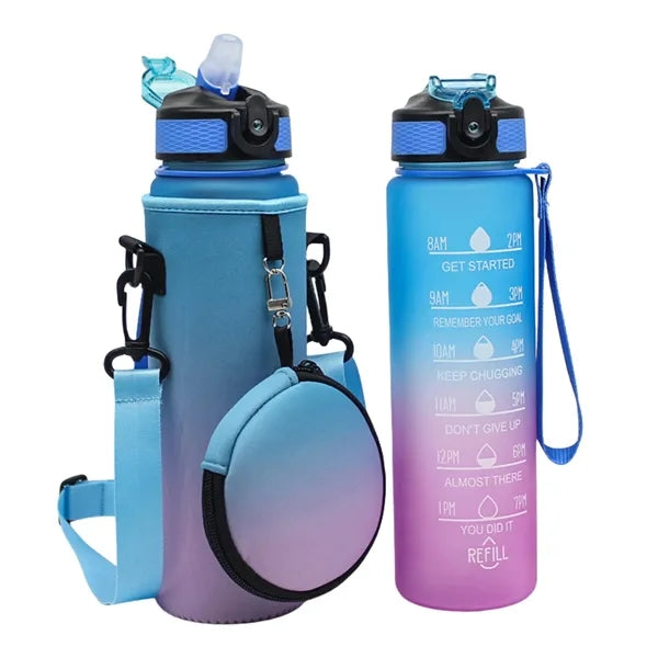 Neoprene Water Bottle Sleeve With Pouch