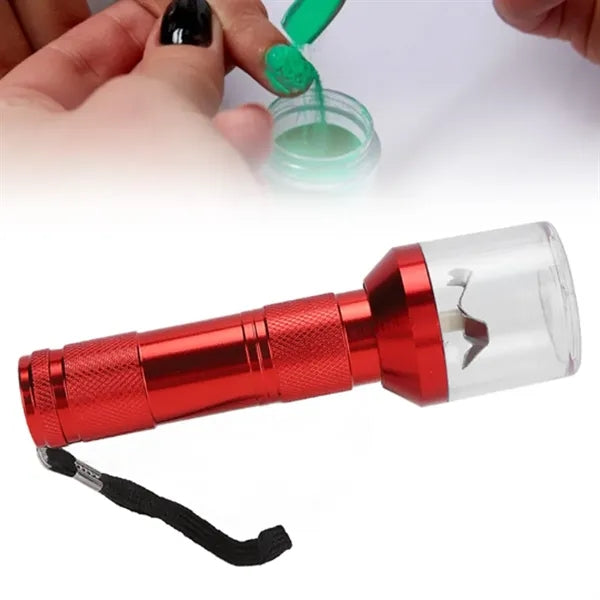 LED Flashlight Grinder Combo with Metal Body and Jar Base