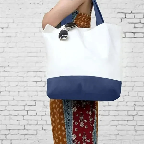 Canvas Tote Bag with Contrast Base