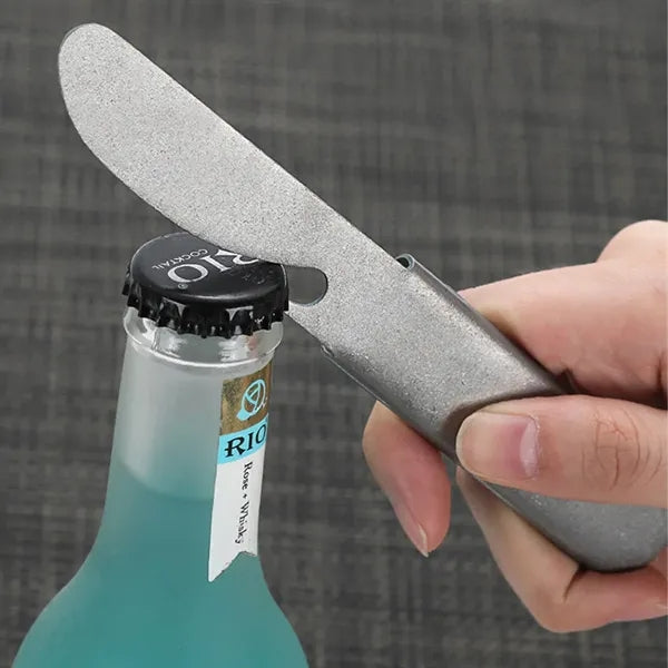 Portable Stainless Steel Camping Cutlery Set with Pouch