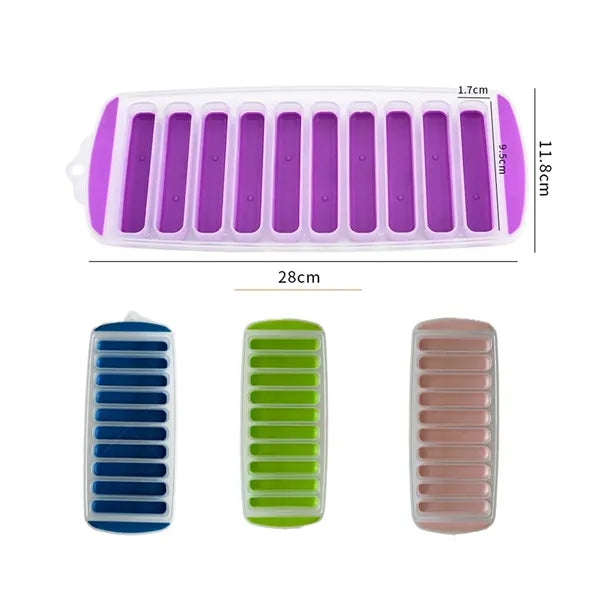 Silicone Easy Release 10 Slot Ice Stick Tray