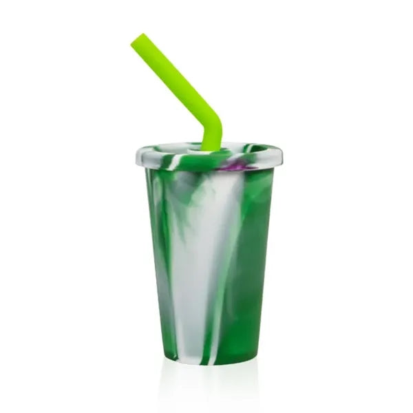 14oz Silicone Beverage Cup With Lid & Straw
