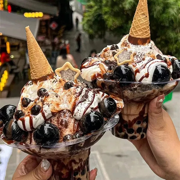 Disposable Ice Cream Cup Smoothie Bowl