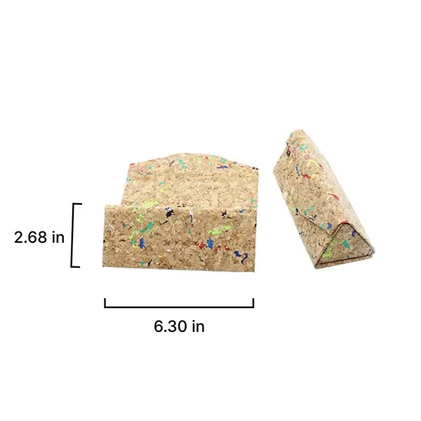 Foldable Cork Triangle Sunglass Storage Case