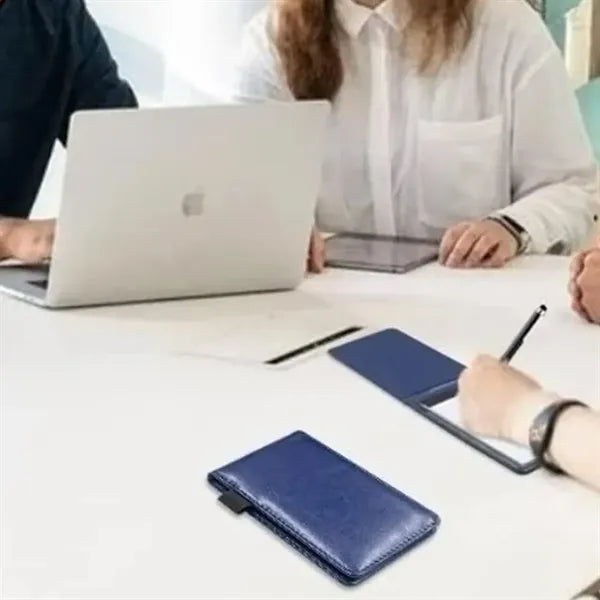 Faux Leather Notepad with Pen