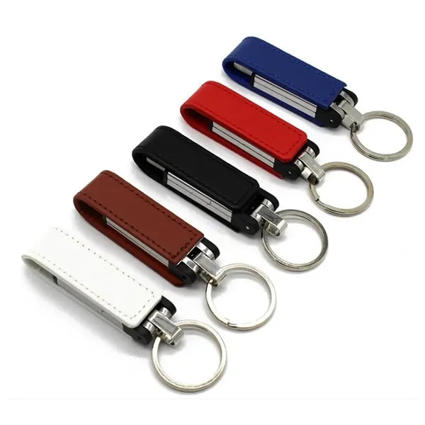 Leather Key Chain USB Flash Drive-16GB
