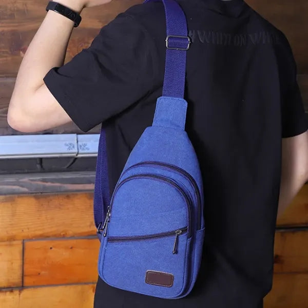 Wear and Scratch Resistant Canvas Crossbody Sling Bag