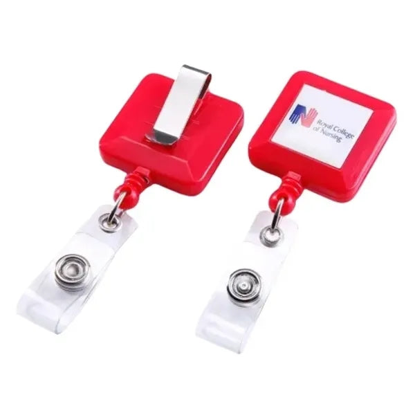 Decorative Retractable Square Badge Reel