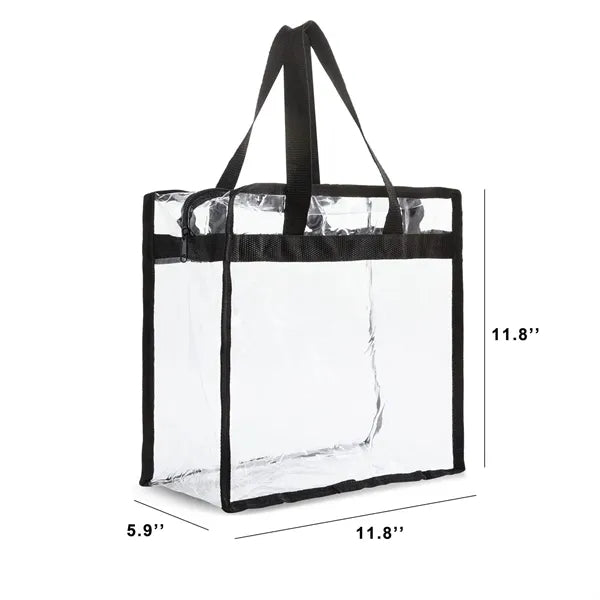 Clear PVC Zipper Tote Bag