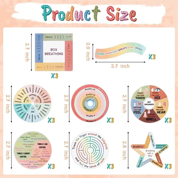 8 Pack Sensory Texture Strips For Stress Relief Focus