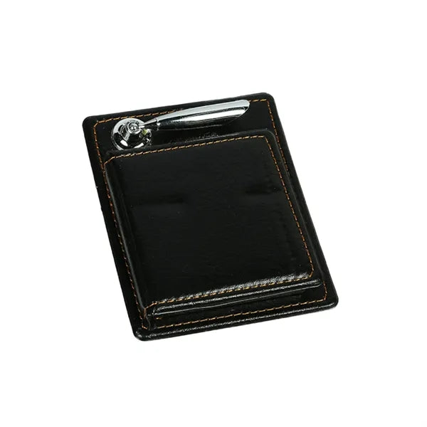 Note Pad in Leather Case with Pen Holder