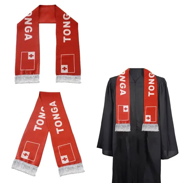 Double Side Polyester Full Sublimation Scarf With Fringe