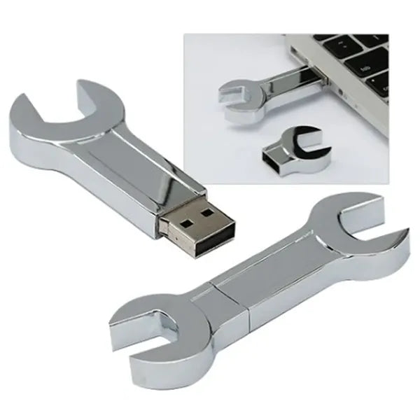 8GB Metal Wrench Shaped USB Flash Drive Custom