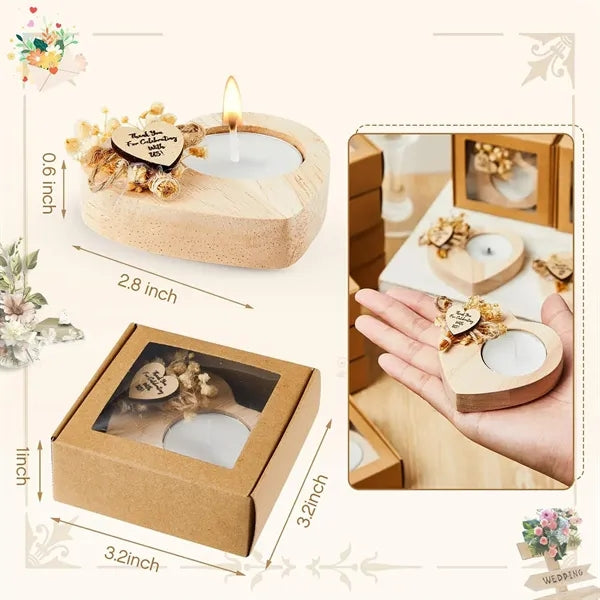 Rustic Wood Wedding Candle