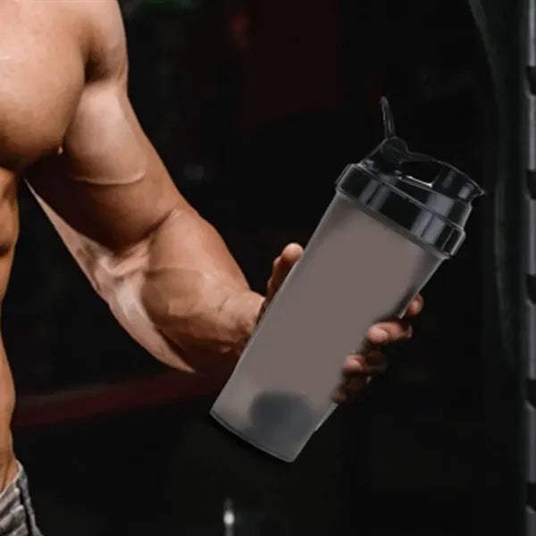 Sports Plastic Protein Shaker Bottle with Flip Top Lid