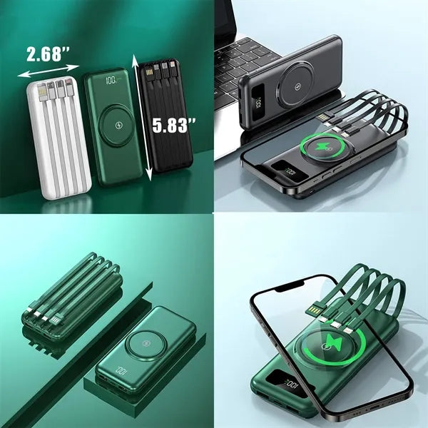 High-Capacity Magnetic Wireless Digital Power Bank